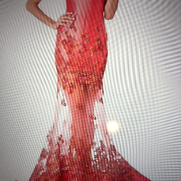 Cinderella Divine Coral Prom/formal Gown NWT size4 - Picture 4 of 4